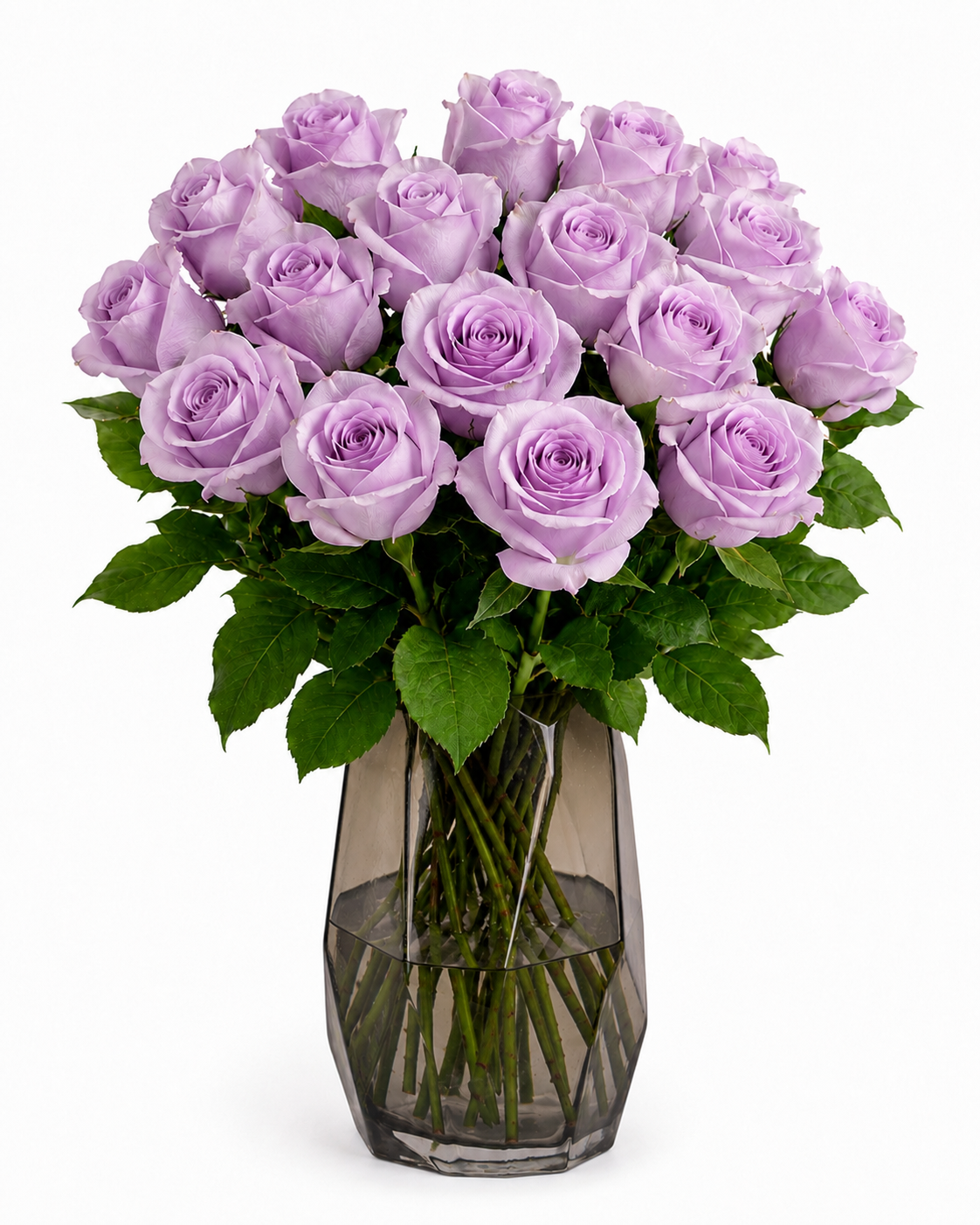 Purple Rose Bouquet – 20 Stems (Medium)