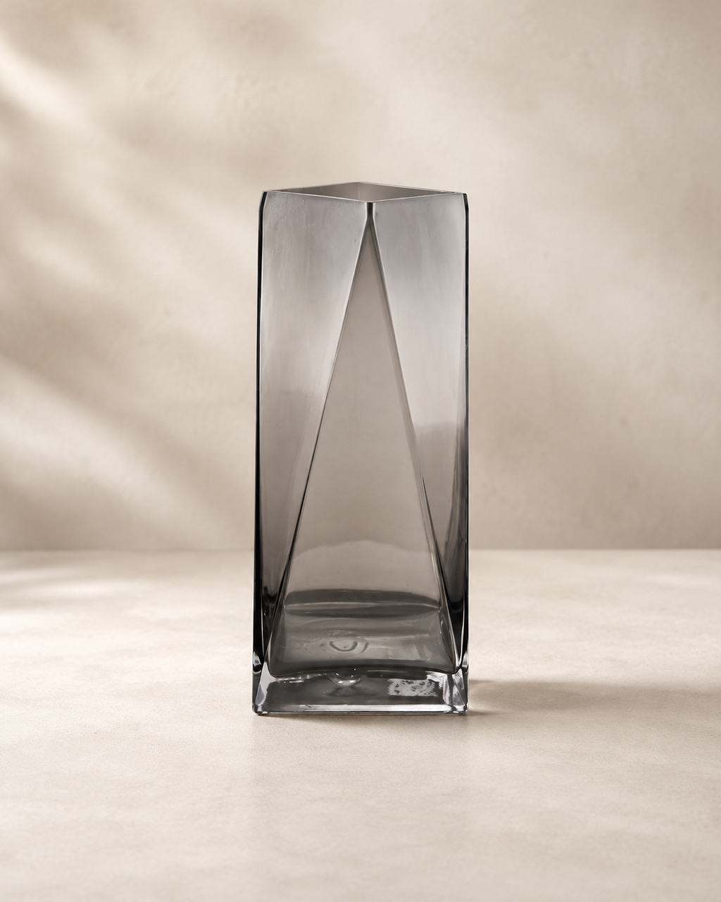 Prism Smoke Glass Vase