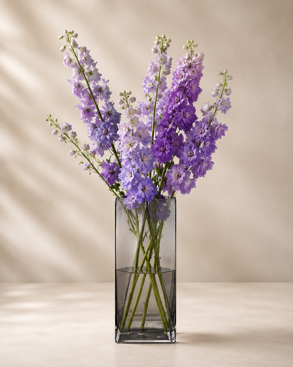 Prism Smoke Glass Vase