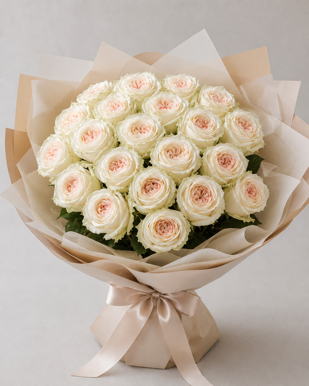 White Scented Ohara Roses - 20 Stems